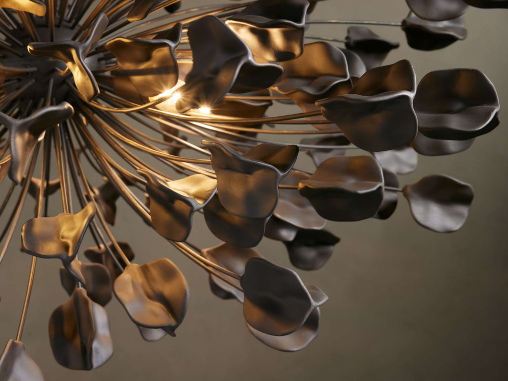 Clear Glass Round chandelier - Flora Court for dining room view 9