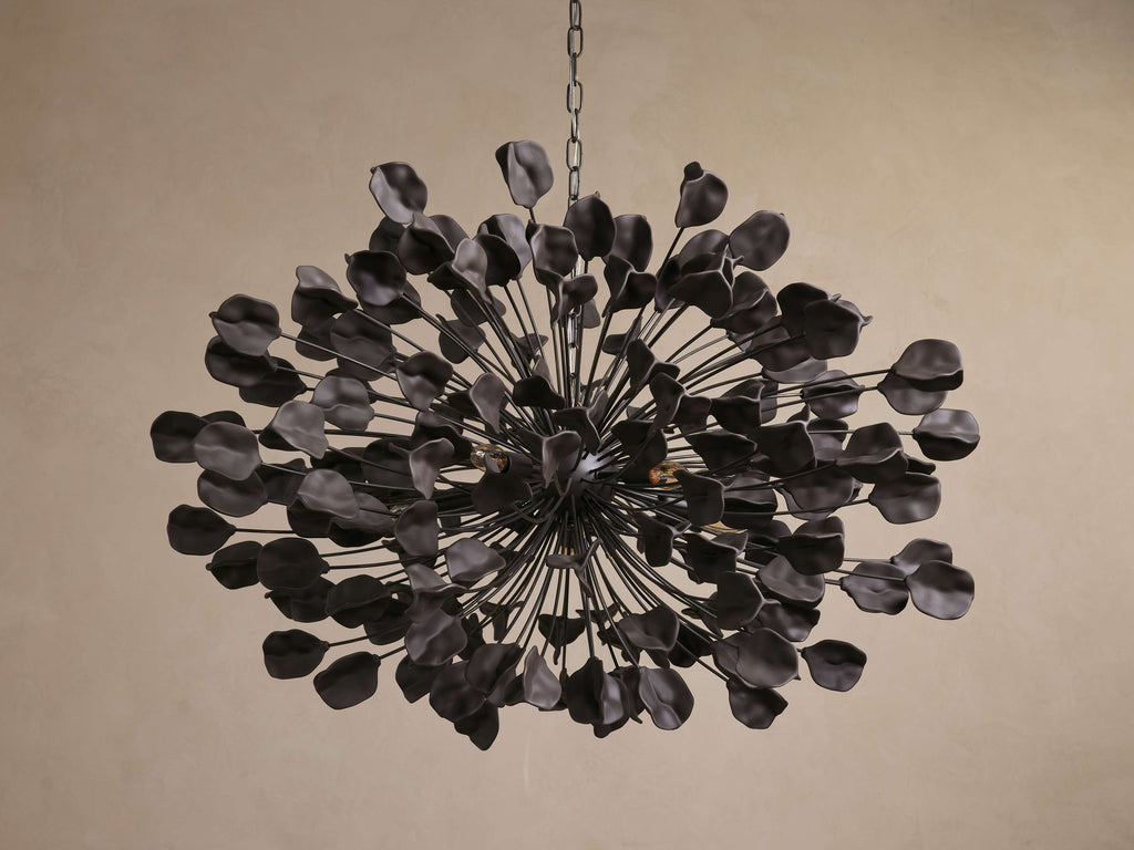 Clear Glass Round chandelier - Flora Court for dining room view 8