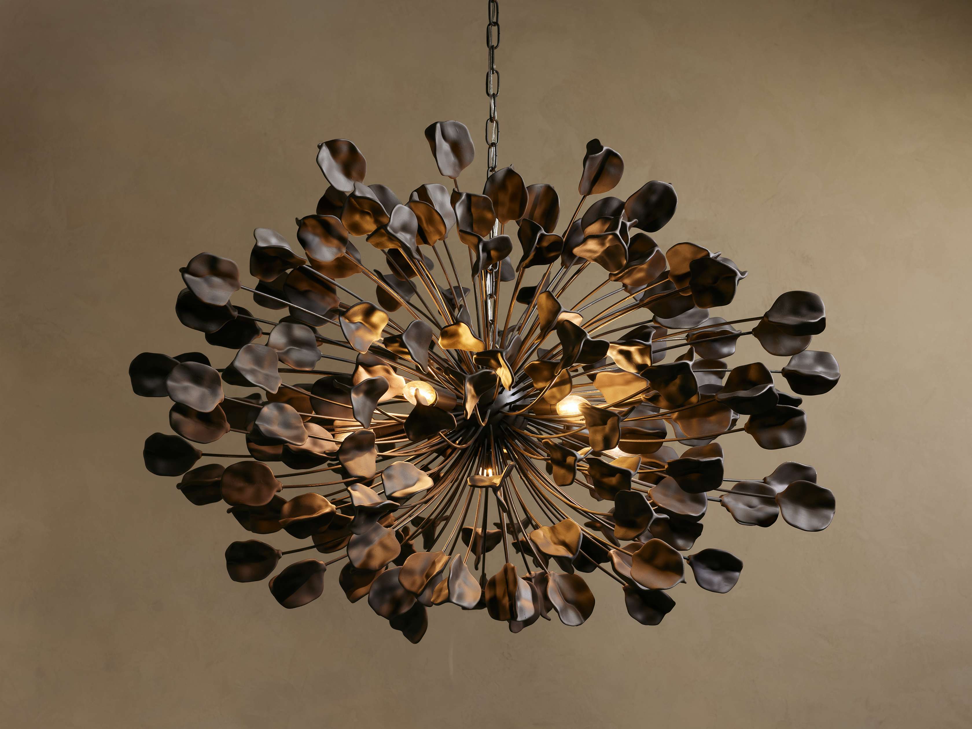 Clear Glass Round chandelier - Flora Court for dining room view 3