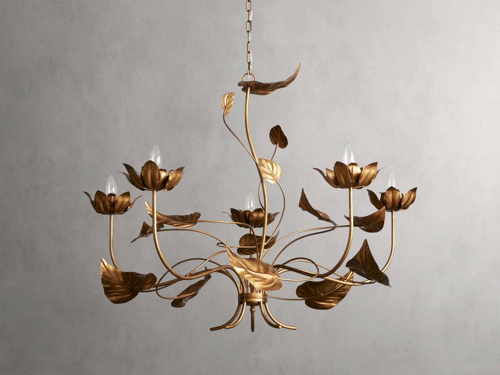 Clear Iron chandelier - Nerea Wisp for dining room view 2