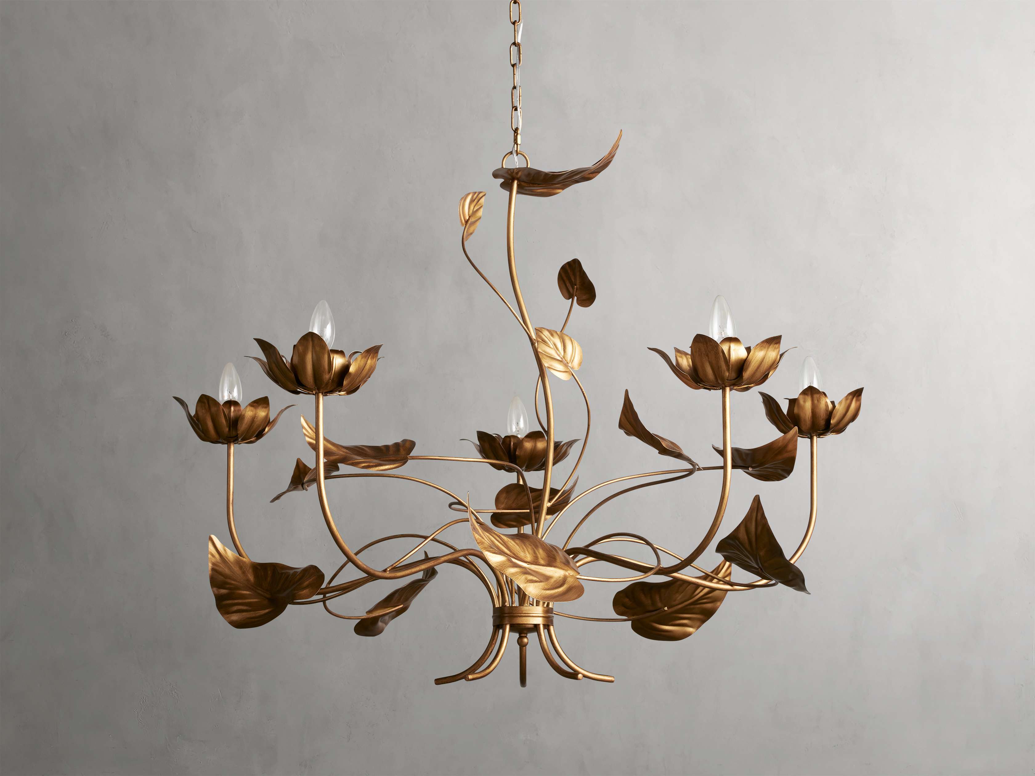 Clear Iron chandelier - Nerea Wisp for dining room view 2