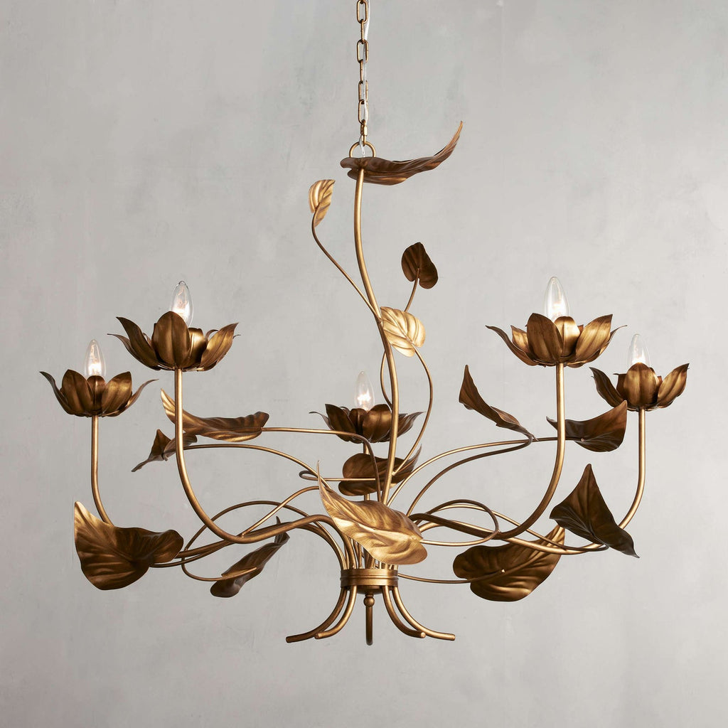 Clear Iron chandelier - Nerea Wisp for dining room view 1