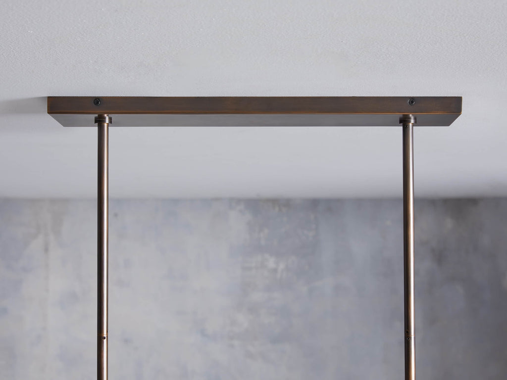 Black Brass Linear chandelier - Paloma Wisp for dining room view 5