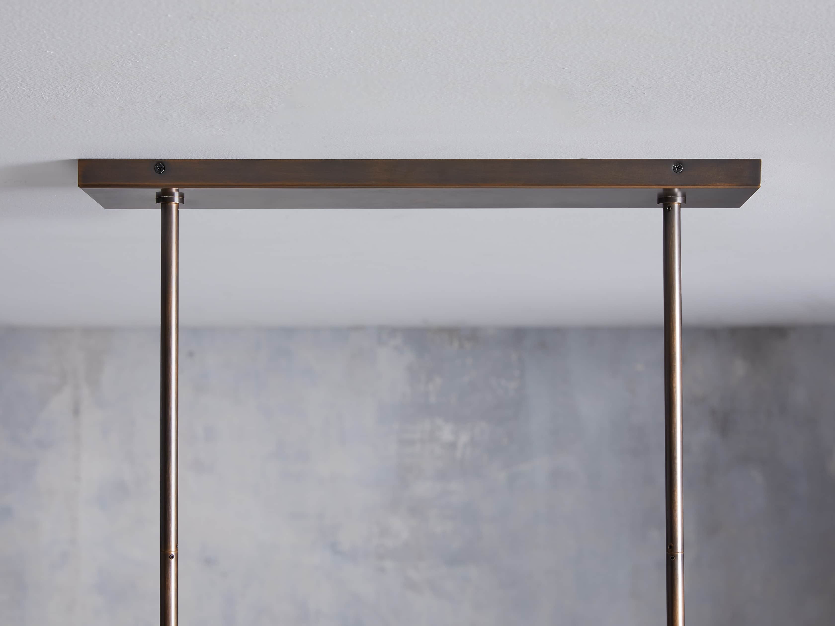 Black Brass Linear chandelier - Paloma Wisp for dining room view 5