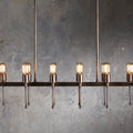 Black Brass Linear chandelier - Paloma Wisp for dining room view 1