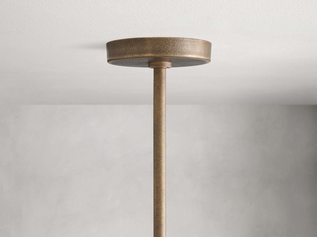 Clear Brass Round chandelier - Onda Wisp for dining room view 14