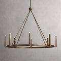Clear Brass Round chandelier - Onda Wisp for dining room view 1