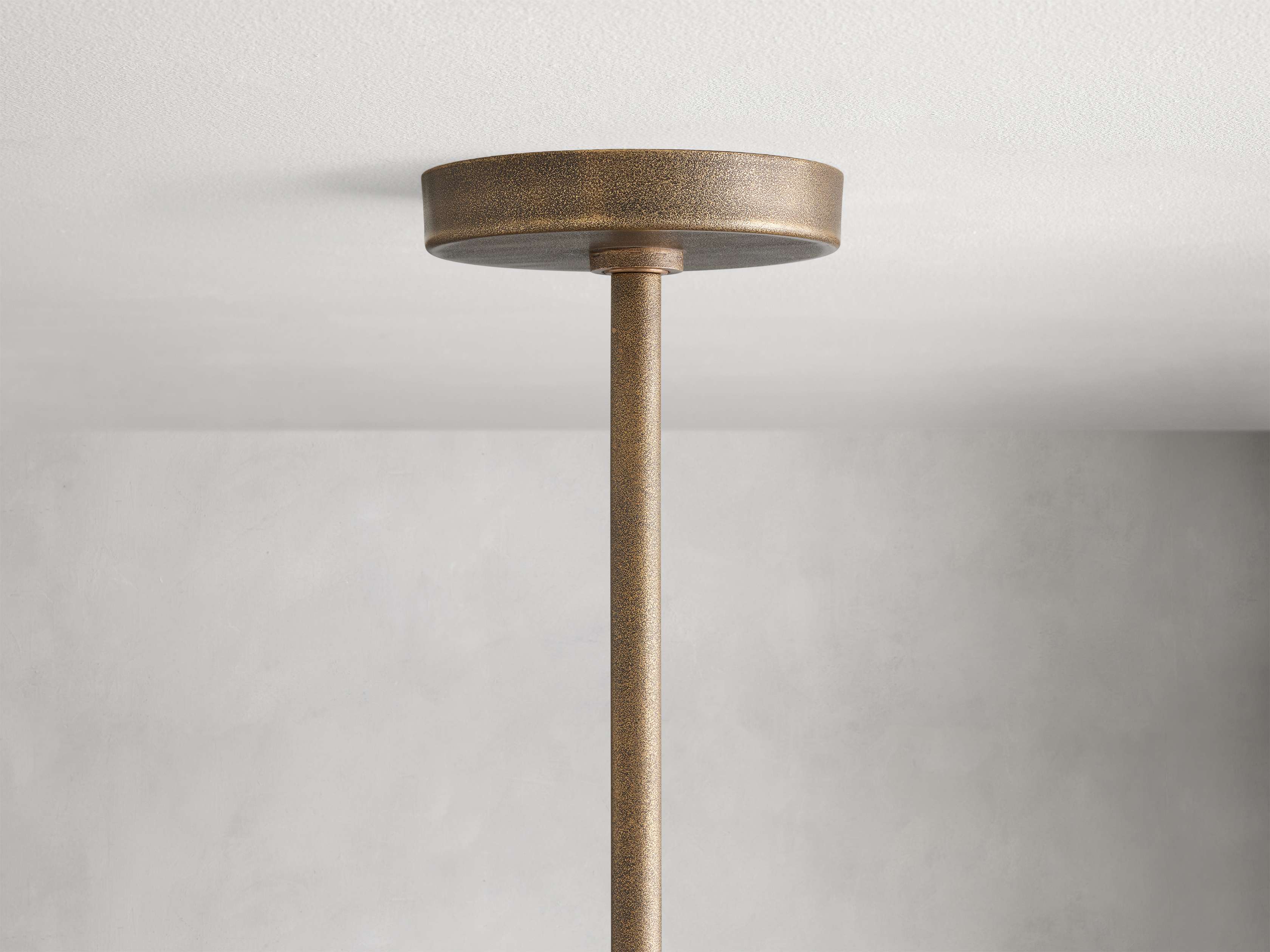 Clear Brass Round chandelier - Onda Wisp for dining room view 2