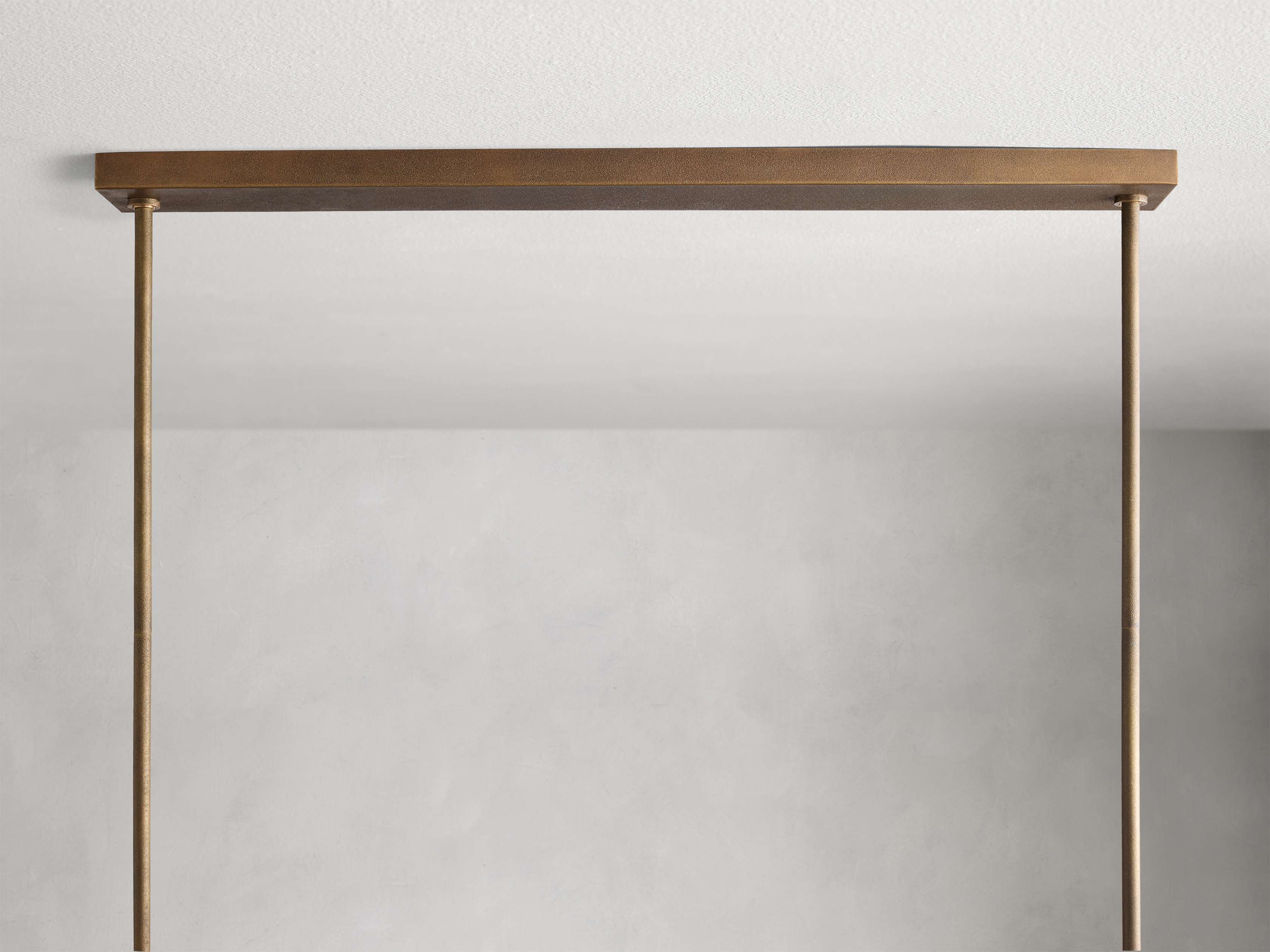 Clear Brass Linear chandelier - Gemma Wisp for dining room view 2