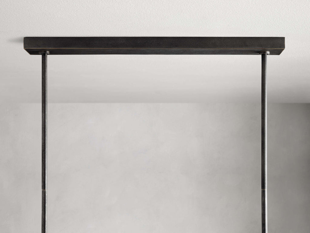 Clear Brass Linear chandelier - Gemma Wisp for dining room view 11