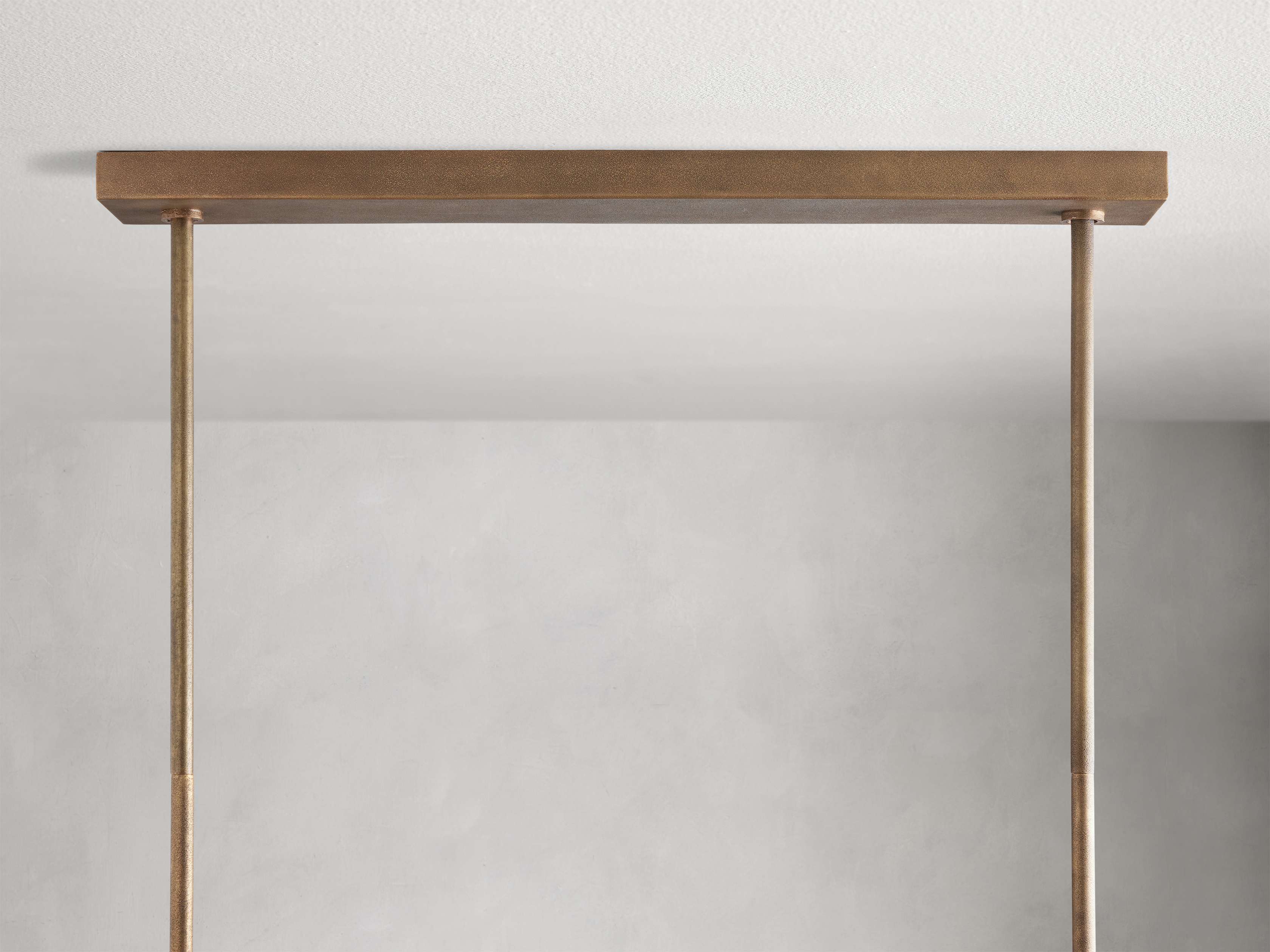 Clear Brass Linear chandelier - Gemma Wisp for dining room view 8