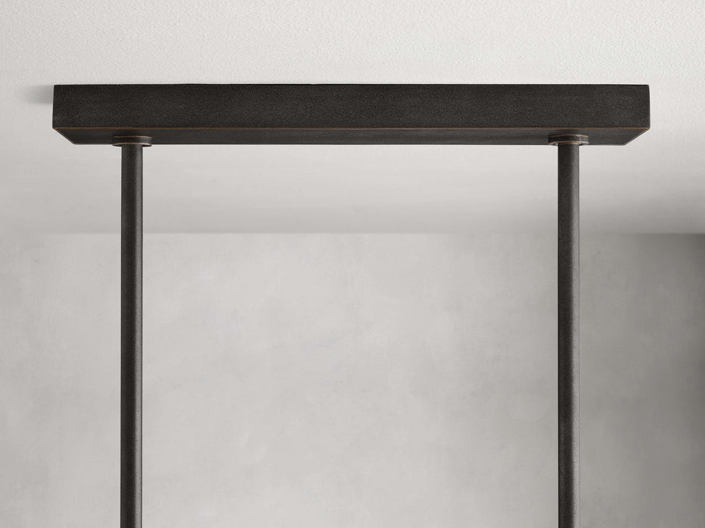 Clear Brass Linear chandelier - Gemma Wisp for dining room view 18