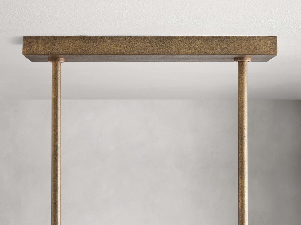 Clear Brass Linear chandelier - Gemma Wisp for dining room view 5