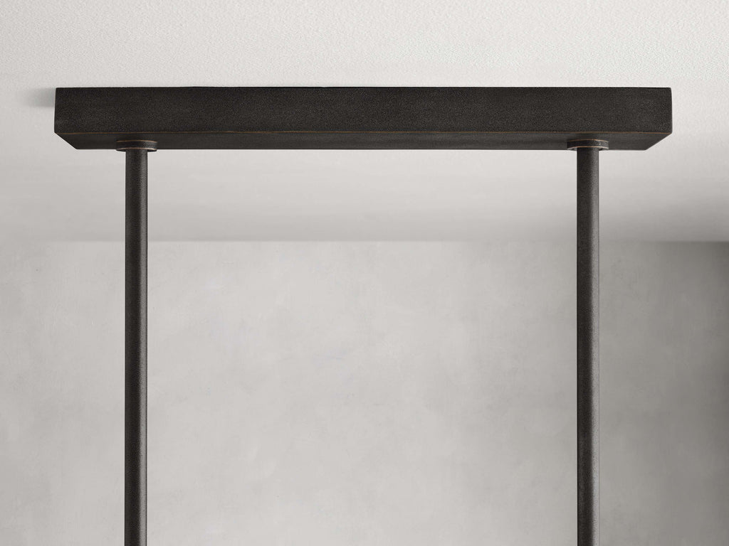 Clear Brass Linear chandelier - Gemma Wisp for dining room view 15