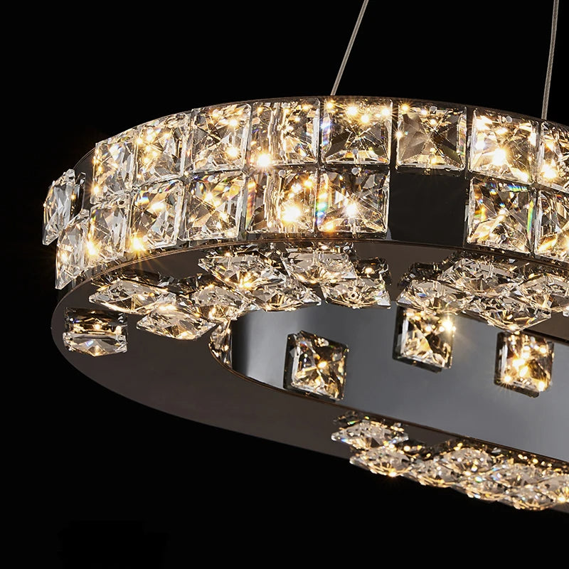 Black Crystal chandelier - Keira Lane for dining room view 3