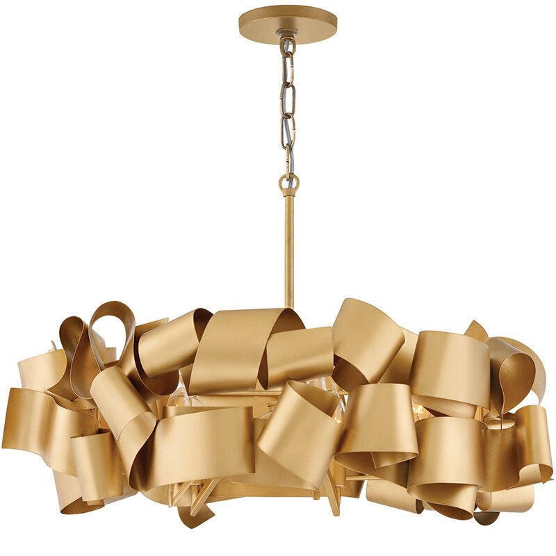 Gold Iron chandelier - Thalia Bay for dining room view 7