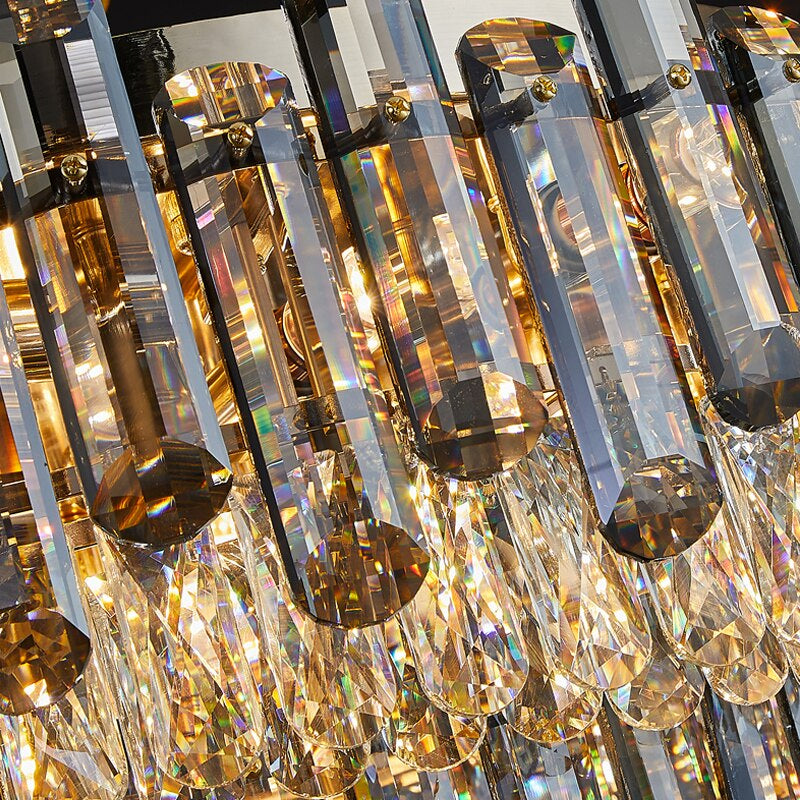 Clear Crystal Tiered chandelier - Aria Bay for dining room view 4