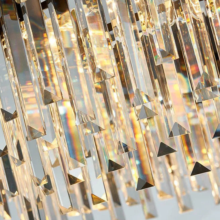 Clear Crystal Linear chandelier - Ottilie Lane for dining room view 6