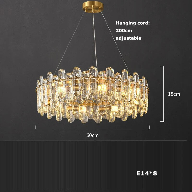 Clear Crystal chandelier - Lyra Bay for dining room view 8