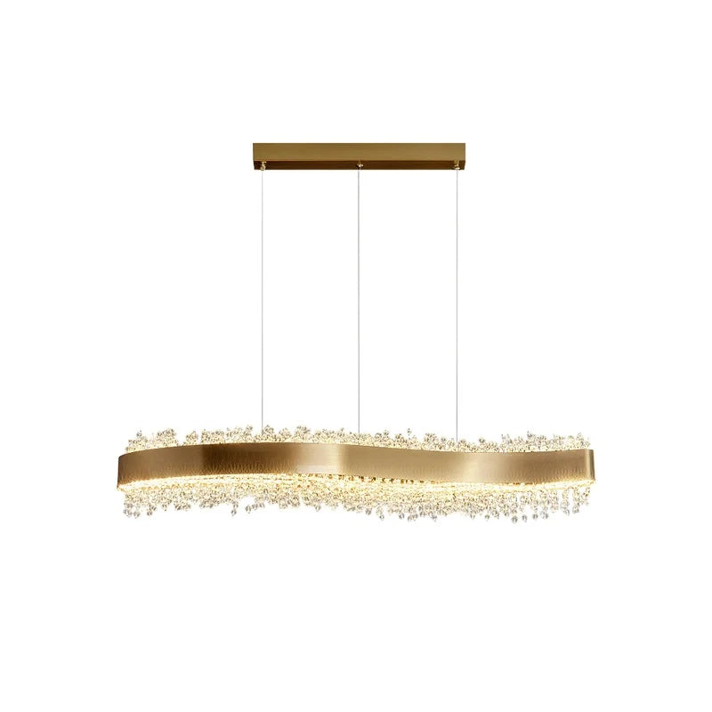 Clear Crystal chandelier - Zora Lane for dining room view 8