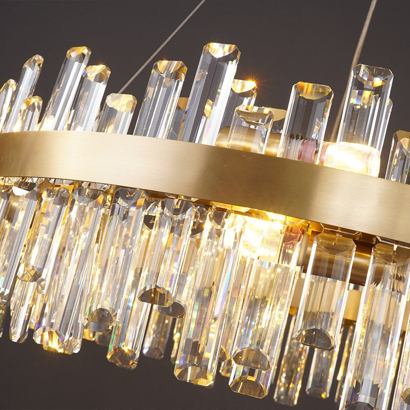 Clear Crystal Round chandelier - Aurelia Bay for dining room view 5