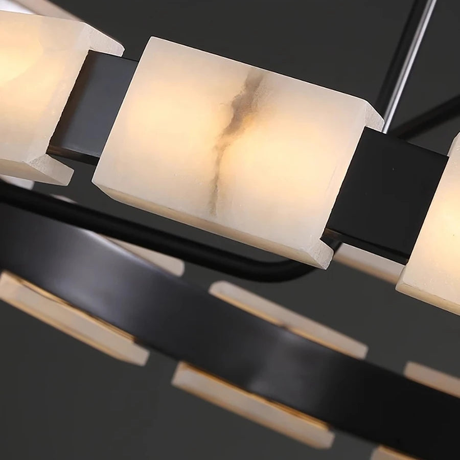 Villa Marble Mid-Century Modern Chandelier