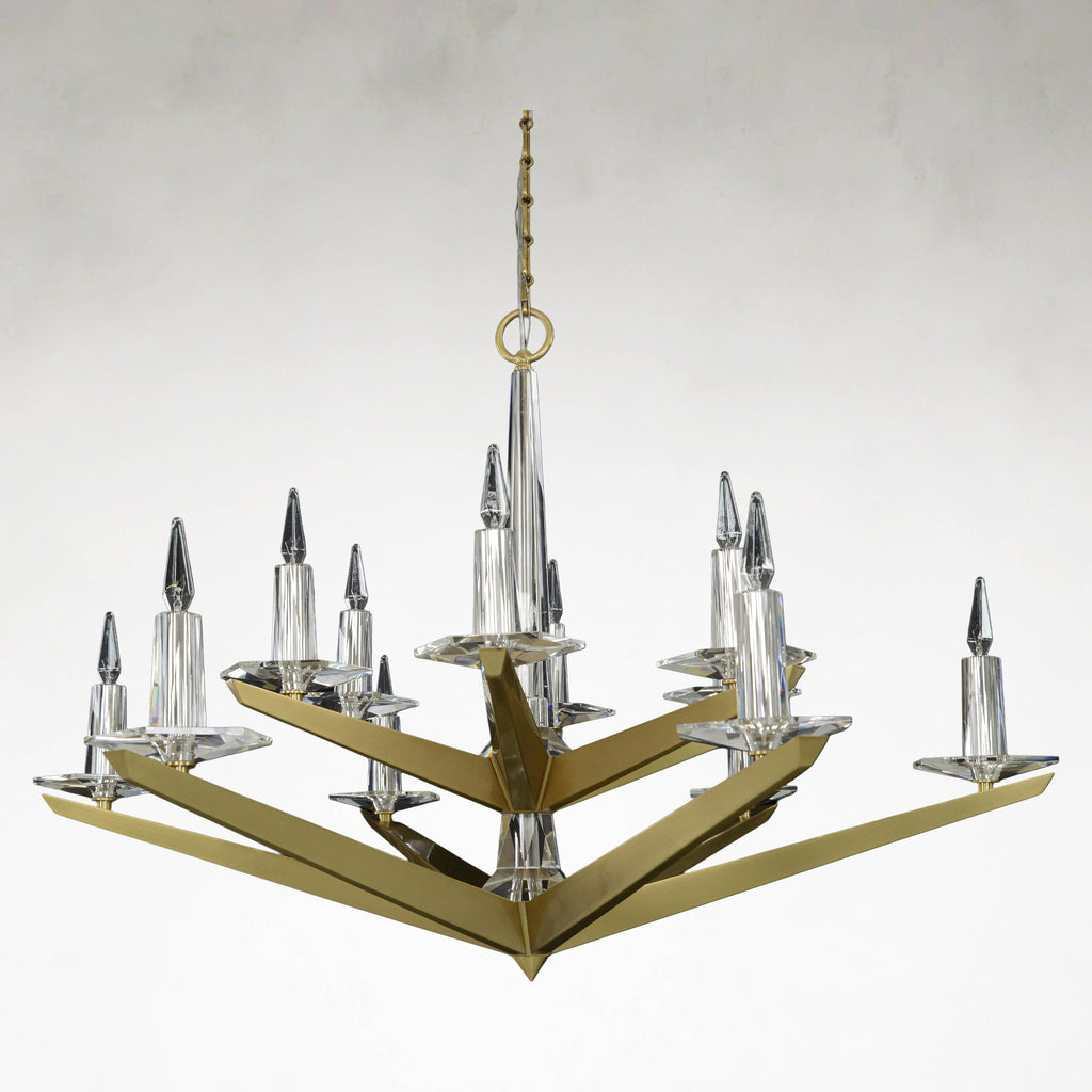Crystal Linear chandelier - Isla Ray for dining room view 3