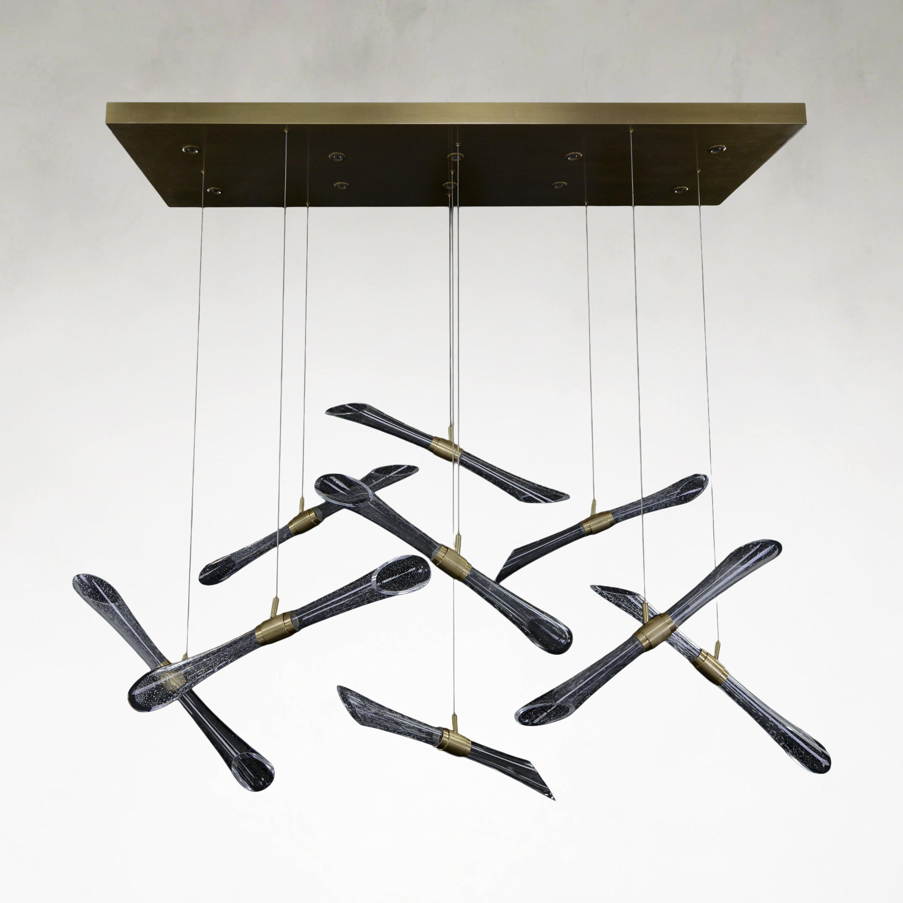 Crystal Linear chandelier - Nova Ray for dining room view 3