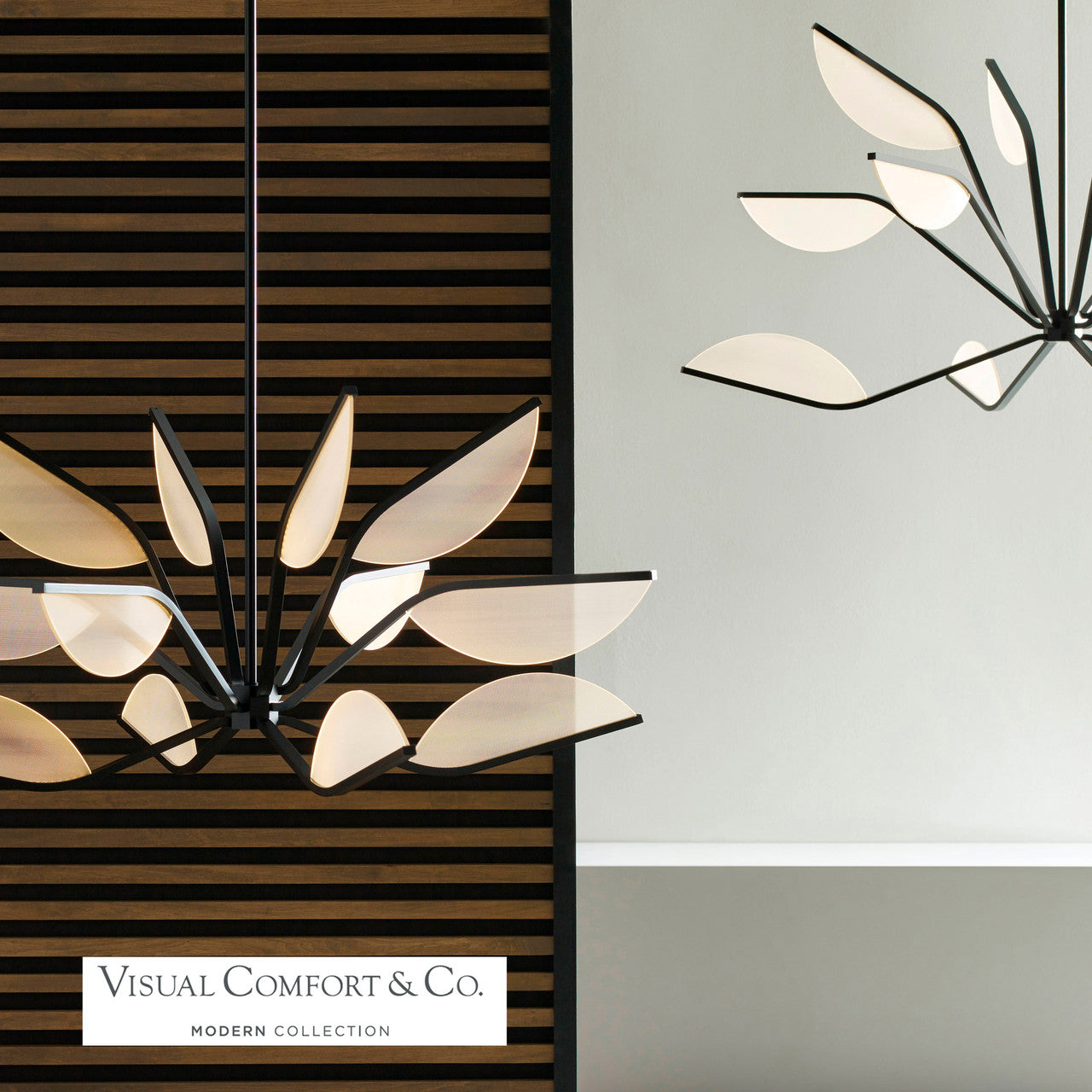 Matte Black Acrylic chandelier - Orion Arc for dining room view 4