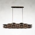 Clear Crystal Linear chandelier - Ilona Stone for dining room view 1