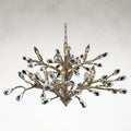 Silver Crystal Linear chandelier - Celeste Ray for dining room view 1