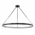 Brass Glass Round chandelier - Celeste Meadow for dining room view 1