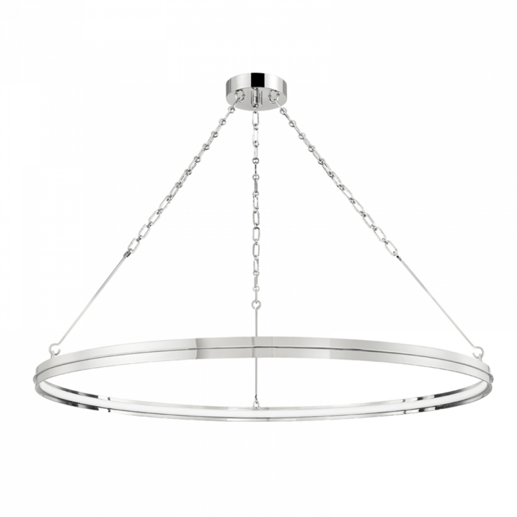 Brass Glass Round chandelier - Liora Meadow for dining room view 1