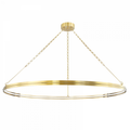 Brass Glass Round chandelier - Sable Meadow for dining room view 1