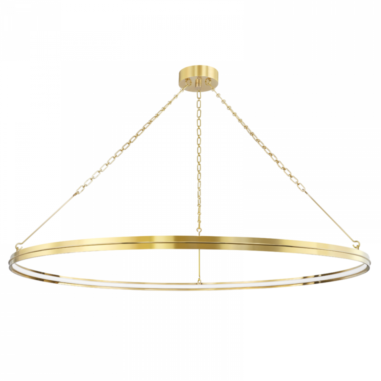 Brass Glass Round chandelier - Rhea Meadow for dining room view 2