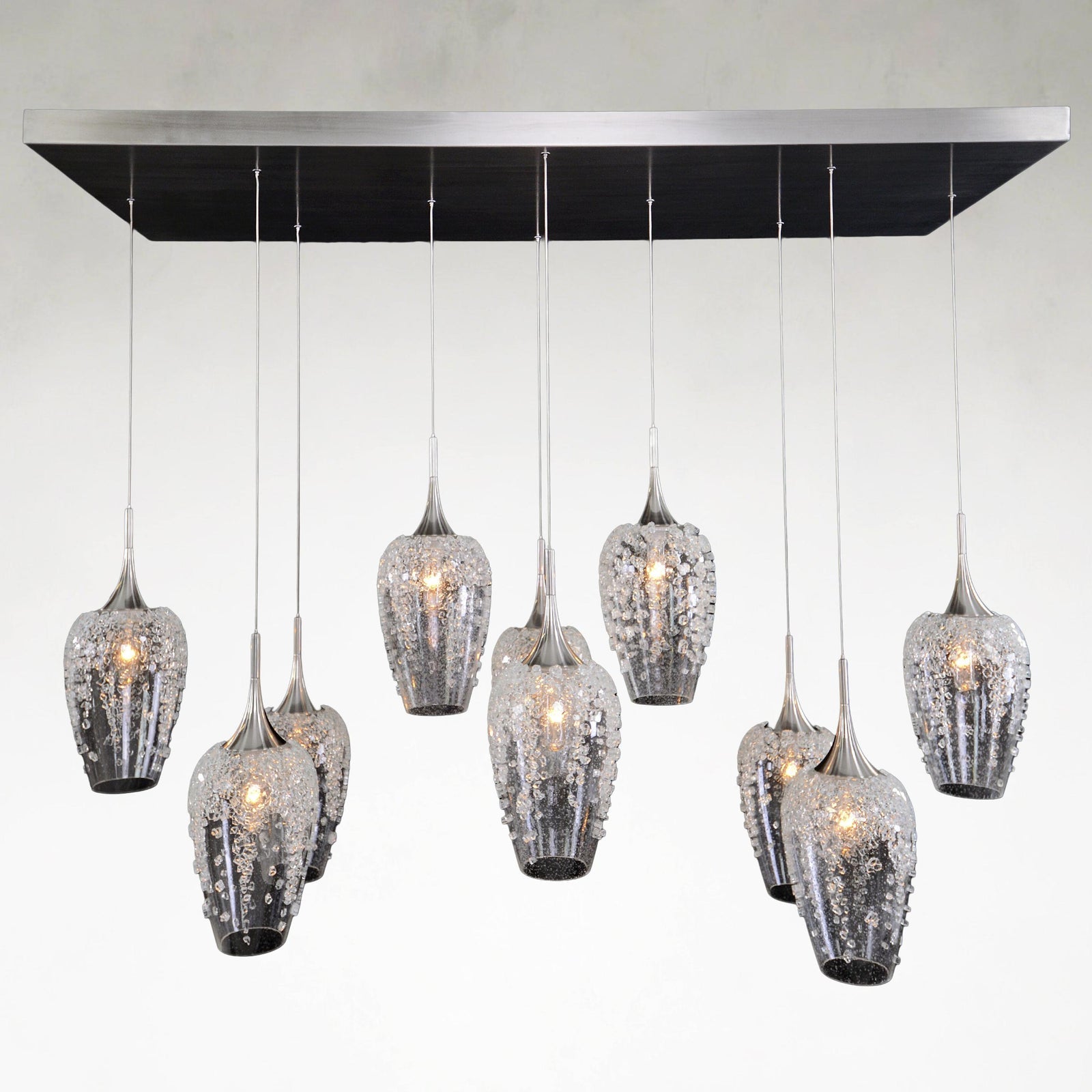 Acrylic Linear chandelier - Clara Stone for dining room view 1