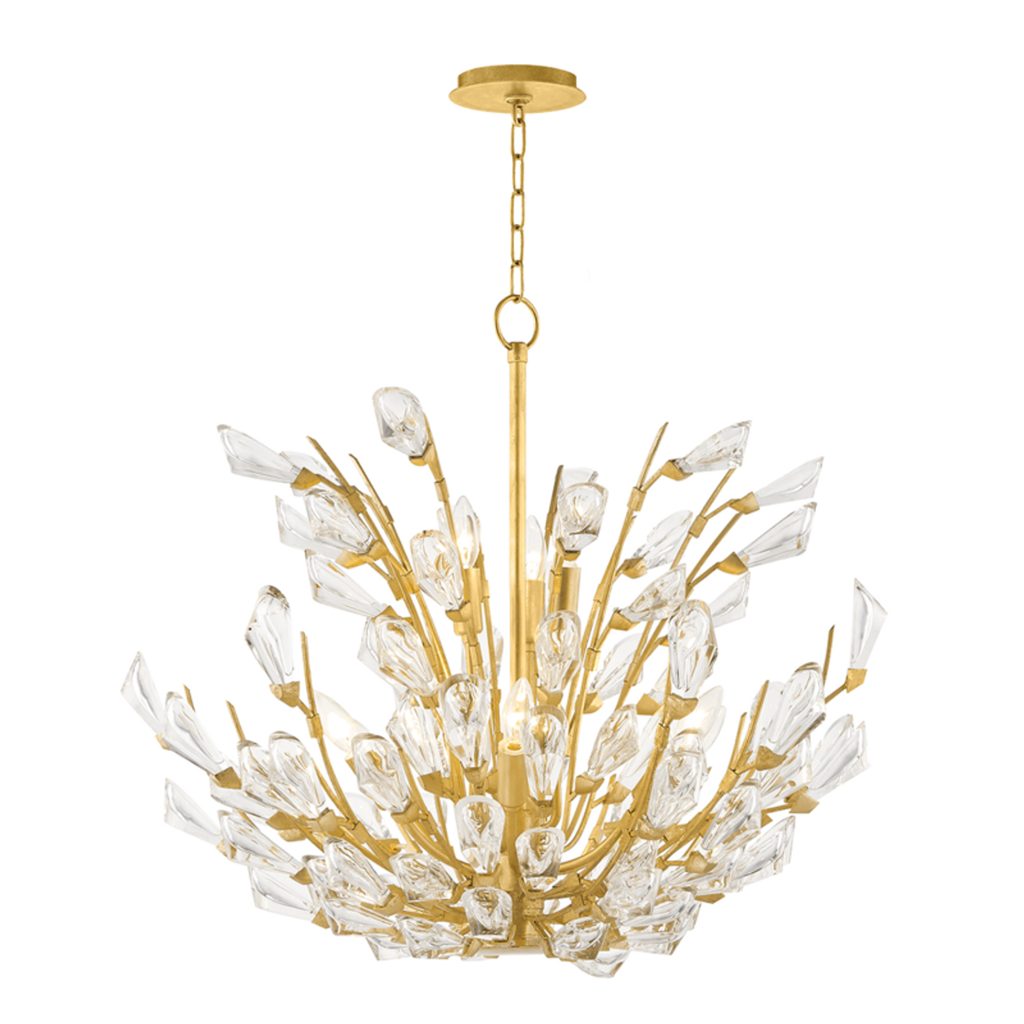 Black Brass Candle chandelier - Tessa Meadow for dining room view 2