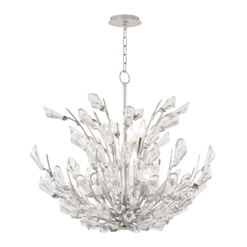 Black Brass Candle chandelier - Belen Dawn for dining room view 2
