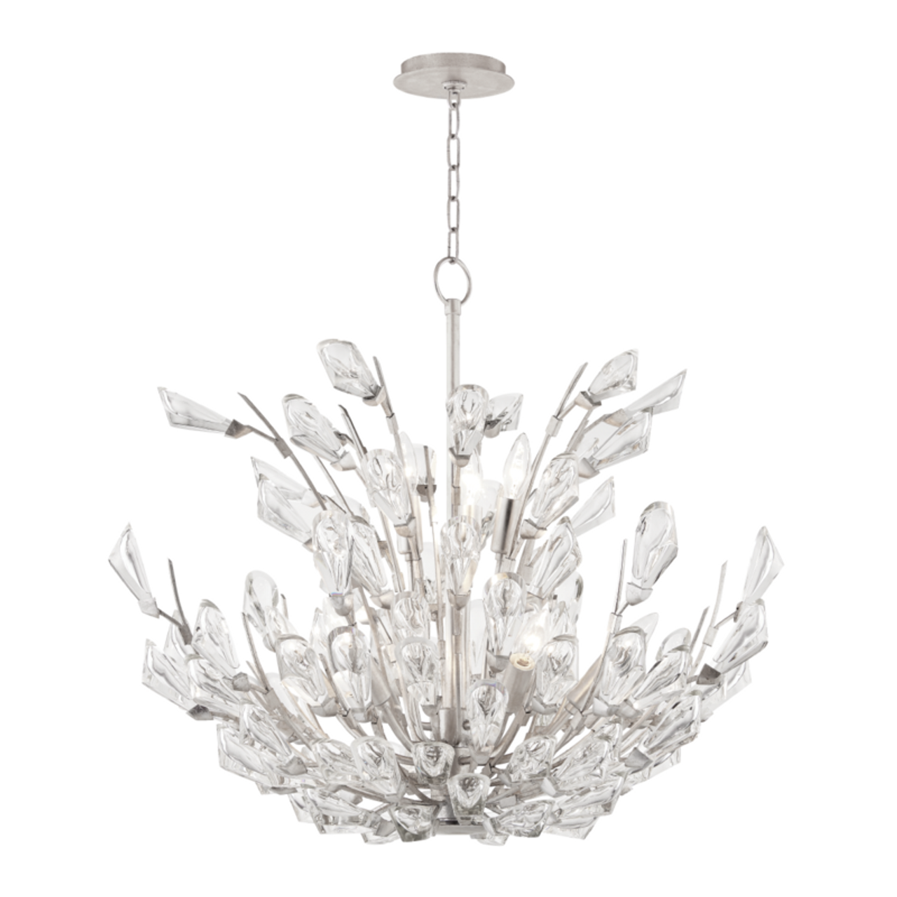 Black Brass Candle chandelier - Belen Dawn for dining room view 2