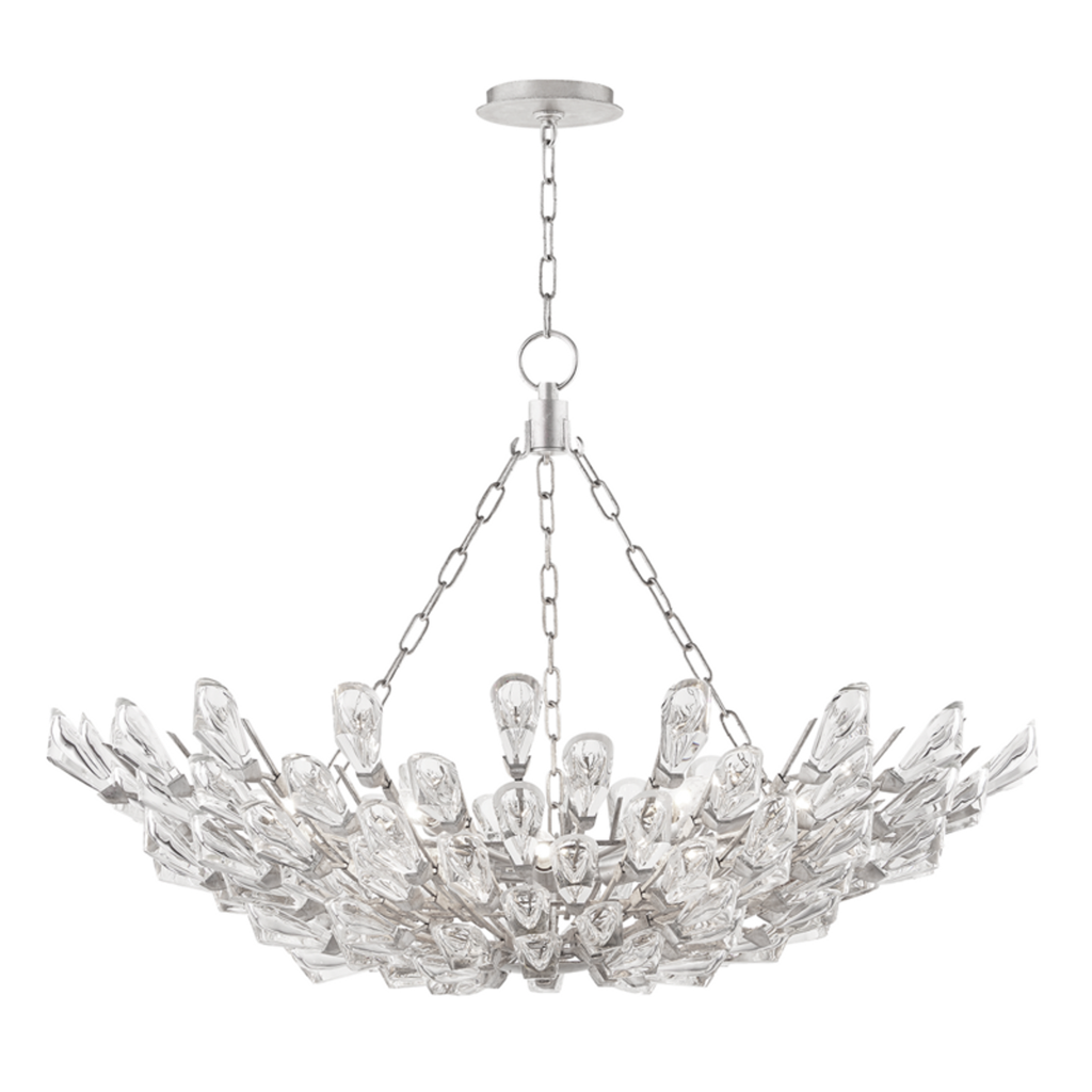 Brass Crystal Candle chandelier - Ember Dawn for dining room view 1