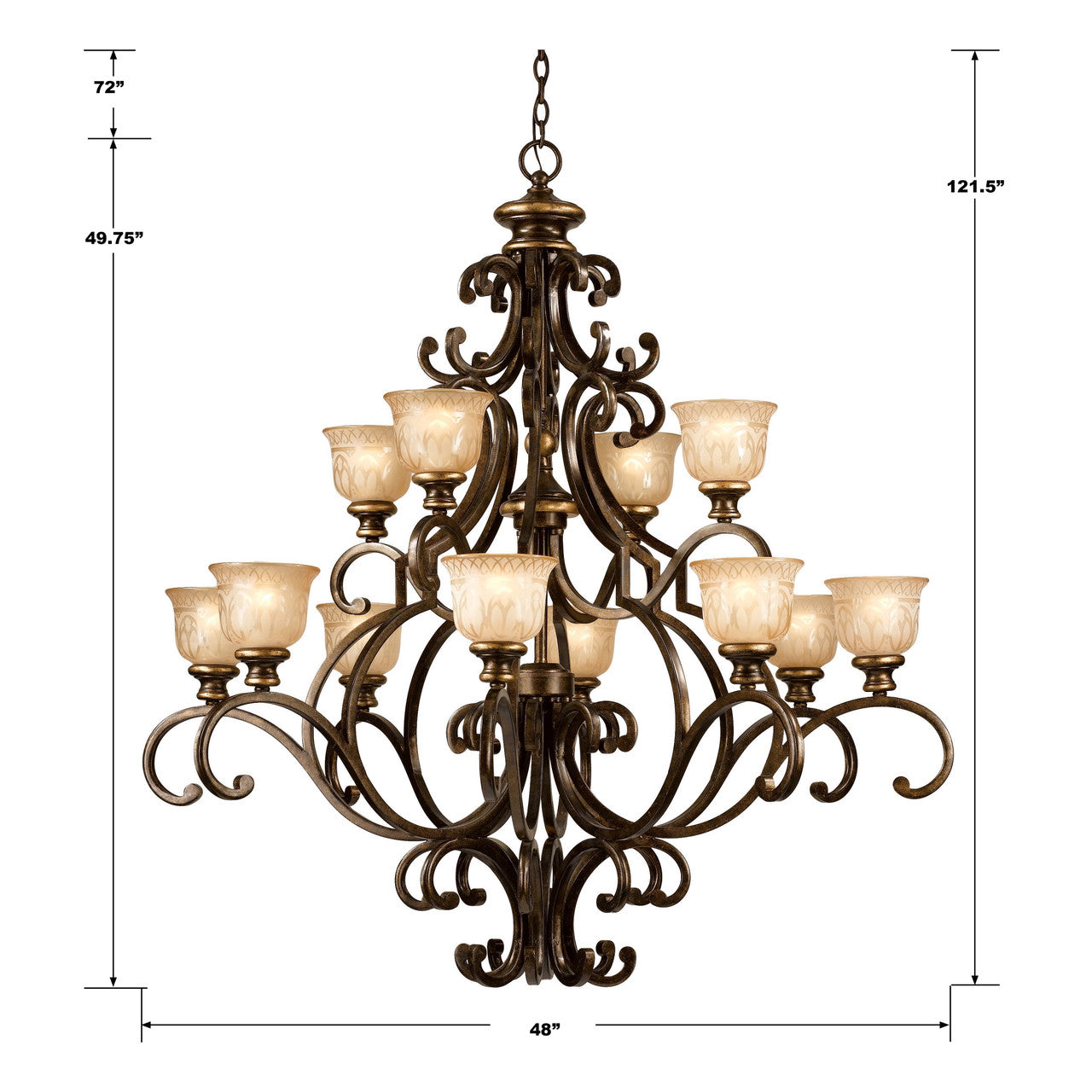 Clear Crystal chandelier - Lumen Ray for dining room view 7