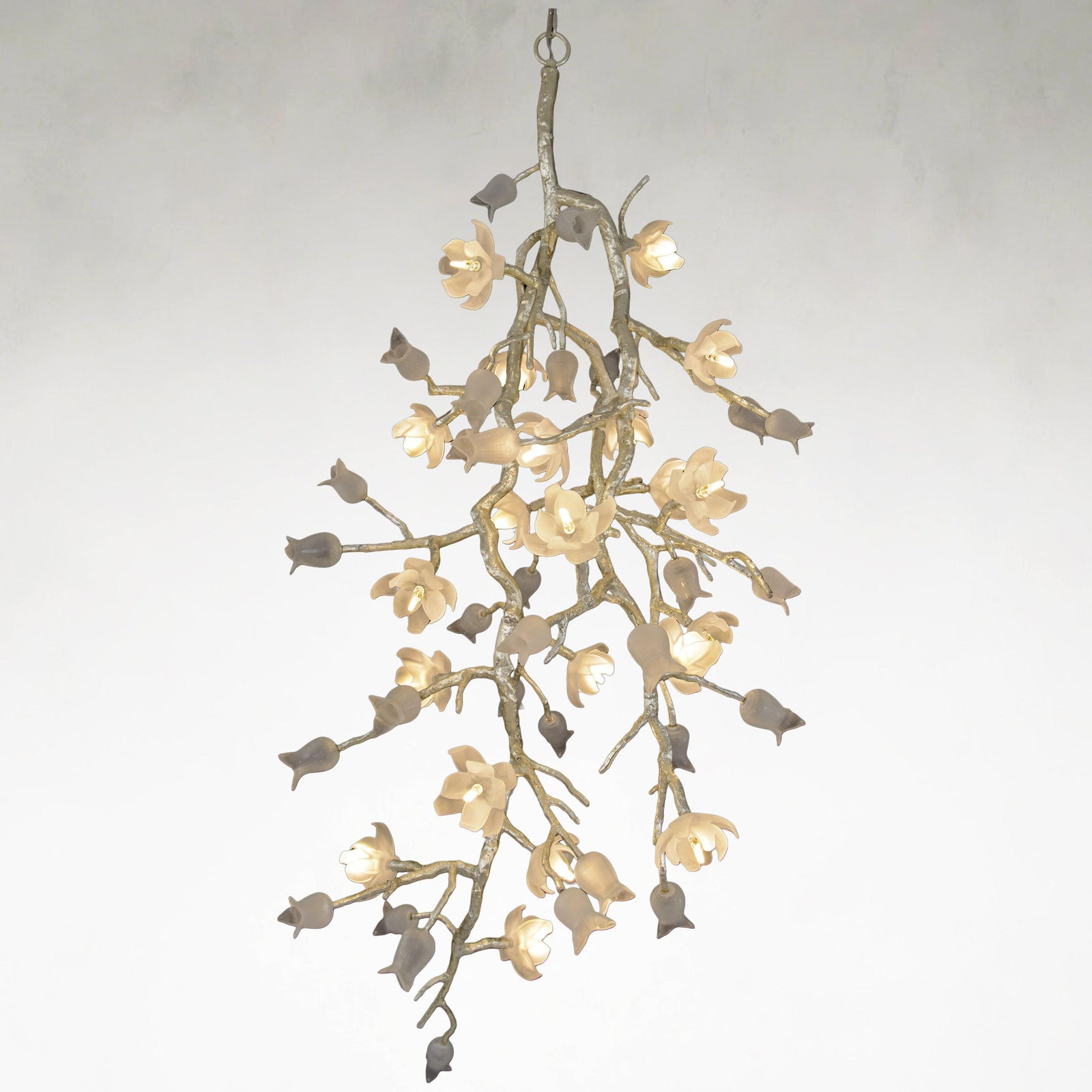 Silver Crystal chandelier - Viola Stone for dining room view 1