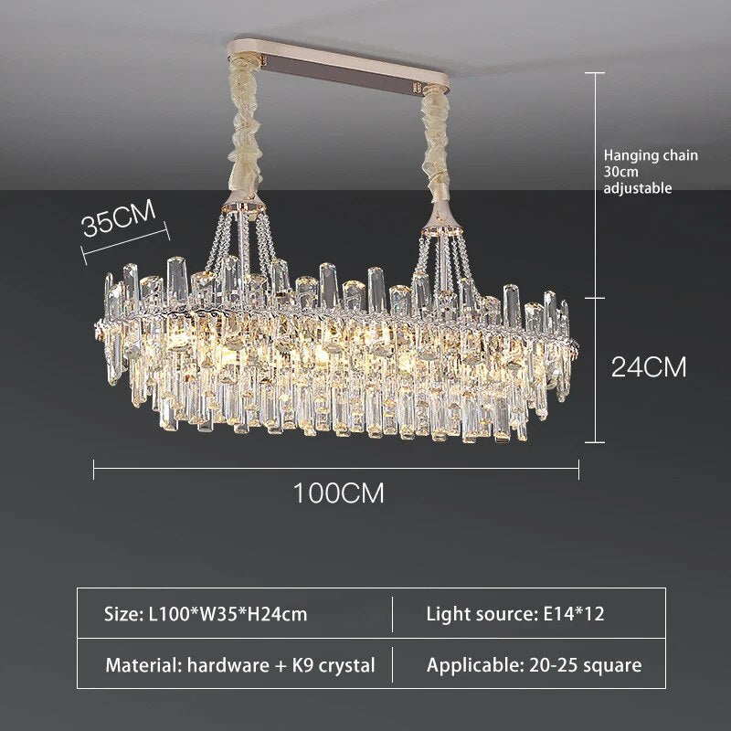 Clear Crystal chandelier - Selene Lane for dining room view 5
