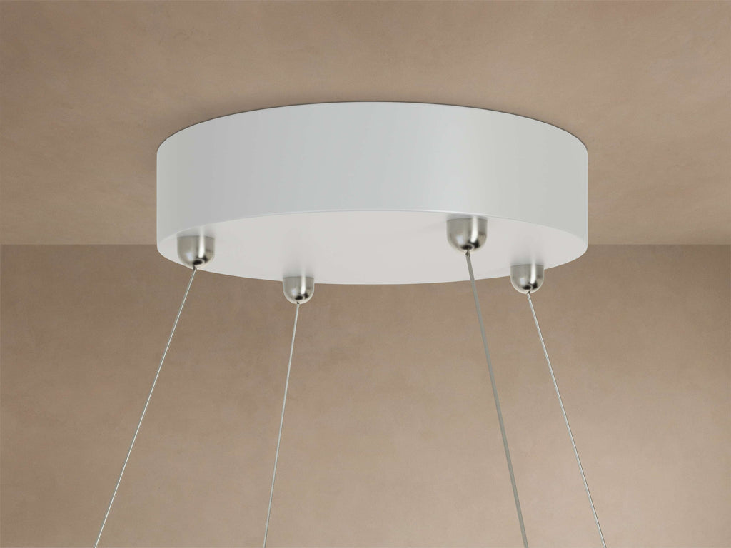 White Iron chandelier - Vale Wisp for dining room view 4