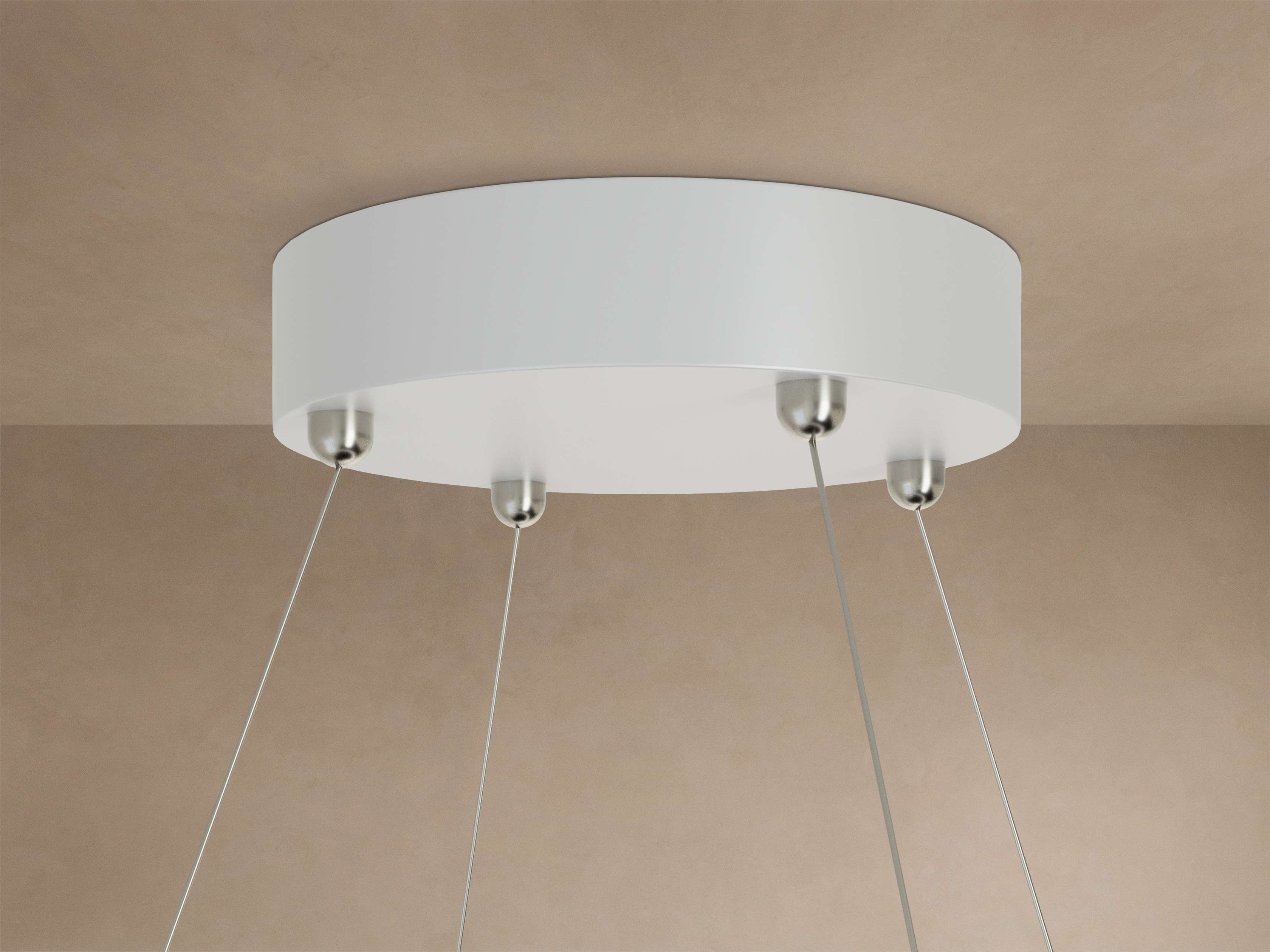 White Iron chandelier - Vale Wisp for dining room view 4