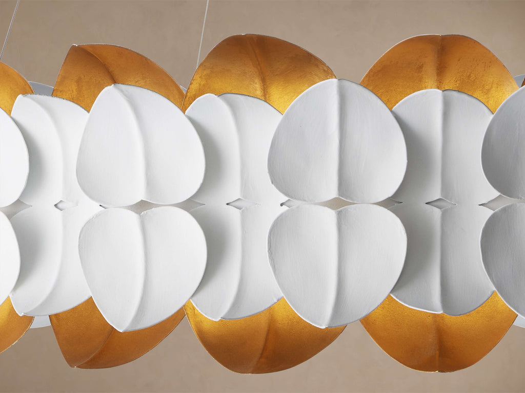 White Iron chandelier - Vale Wisp for dining room view 3