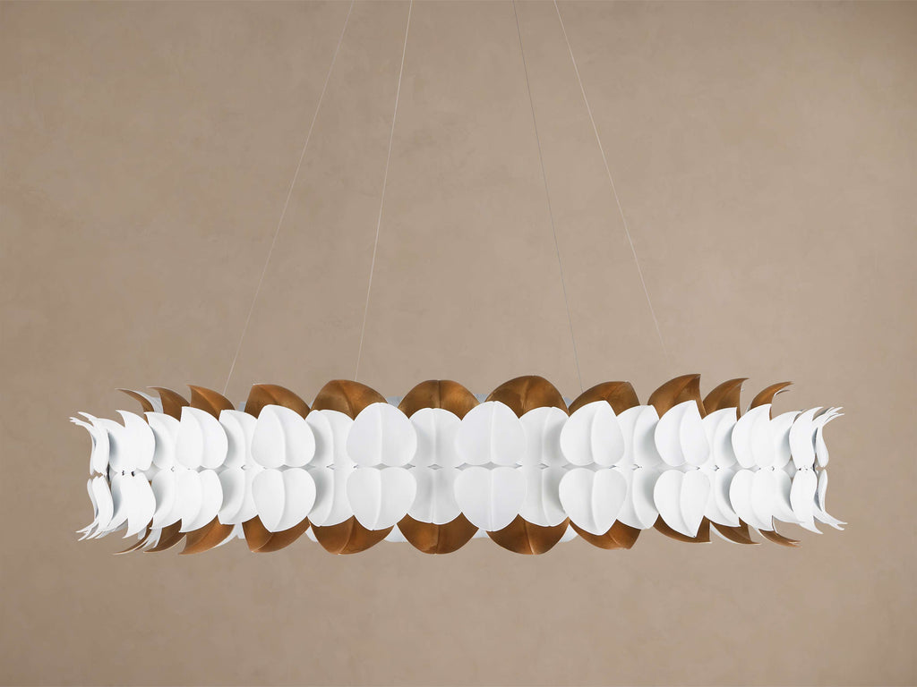 White Iron chandelier - Vale Wisp for dining room view 2