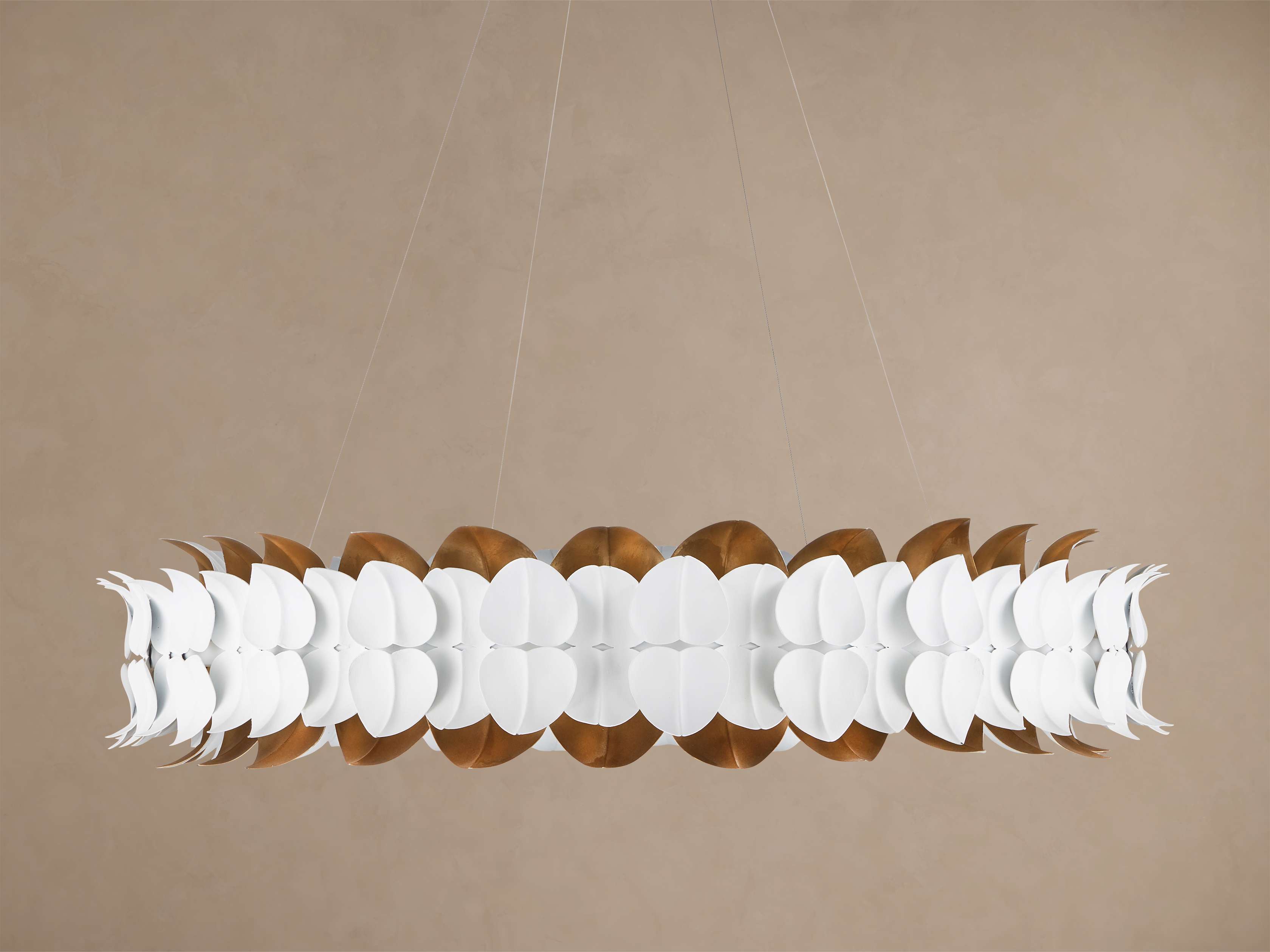 White Iron chandelier - Vale Wisp for dining room view 2