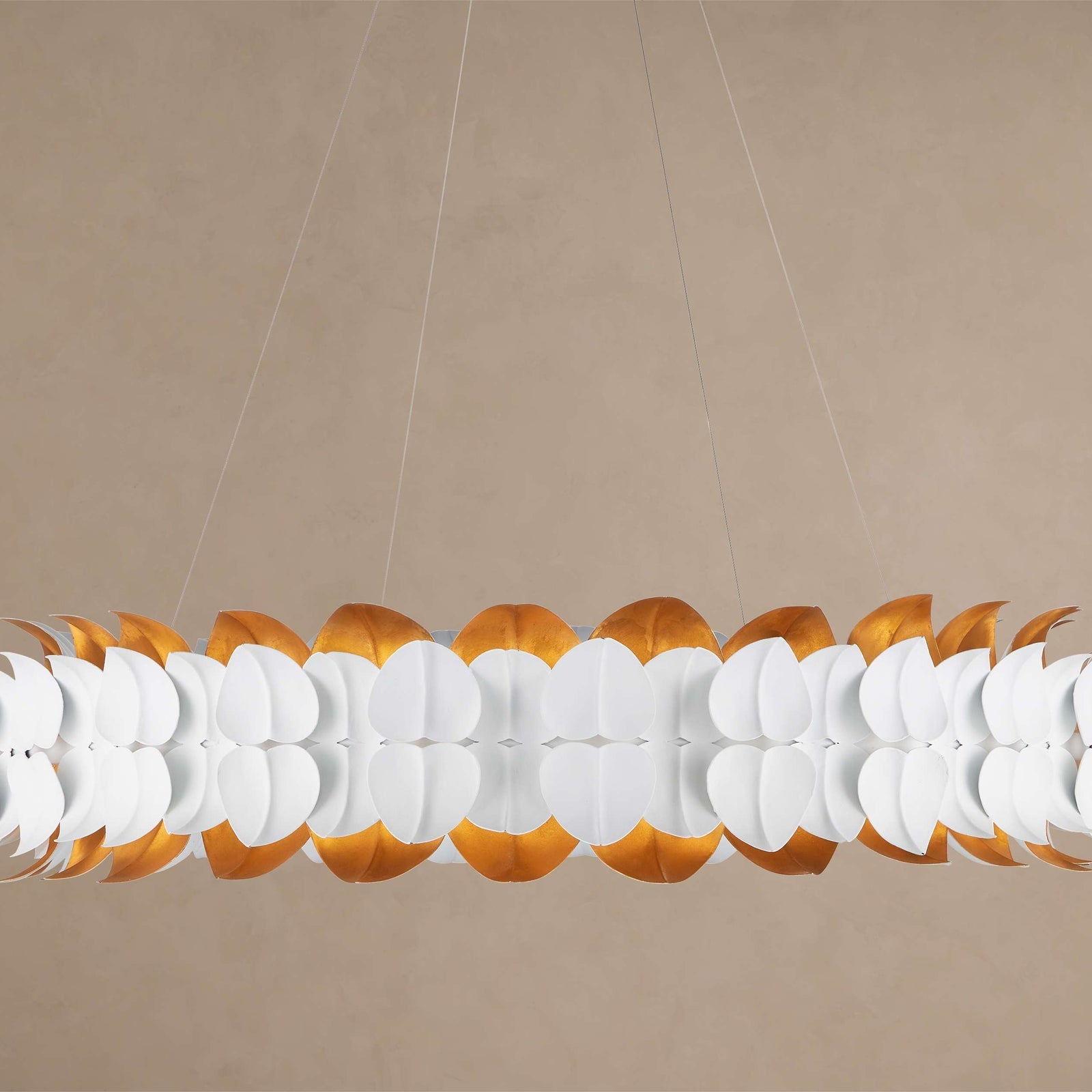 White Iron chandelier - Vale Wisp for dining room view 1