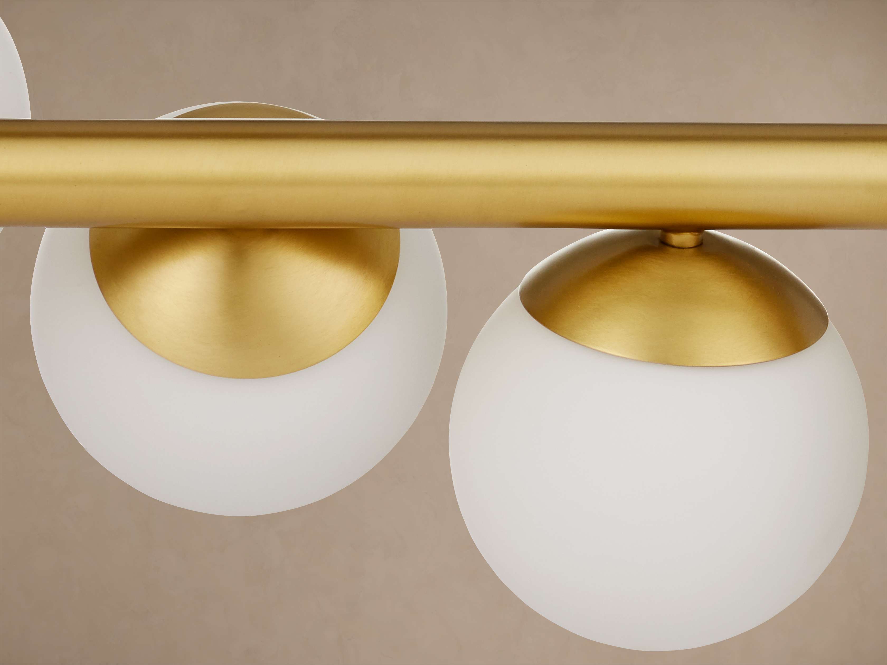 Brass Glass Linear chandelier - Wren Wisp for dining room view 3